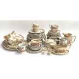 A collection of Furnivals and Masons 'Quail' pattern dinnerware, approx. 72 pieces