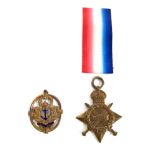 A WWI 1914-1915 British Star campaign medal, awarded to Gnr. W. Halford R.G.A 21638; together with a