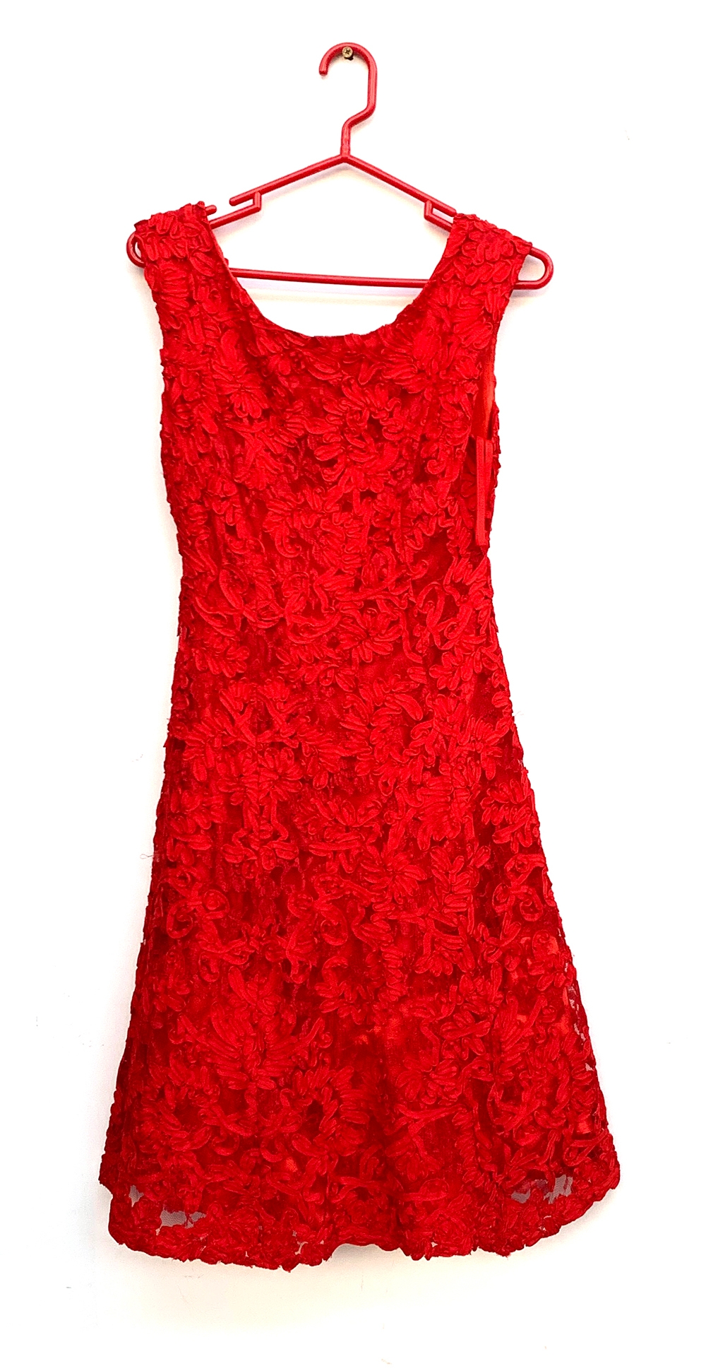 A Phase 8 size 10 red evening dress; together with a Gerard Darel black evening dress with silk