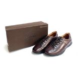 A pair of Charles Tyrwhitt brown leather lace up shoes, size 9, in a Church's box