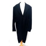 A bespoke Baron black wool morning coat, 40-42" chest