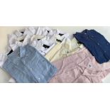Ten white cotton shirts, mostly M&S, Lacoste etc, 17/17 1/2 " collars,