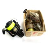 Sea fishing: a Shakespeare Sigma 080 2200 series fixed spool reel with line; together with one