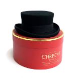 A Euro Accessories wool dressage (?) top hat, size XL, 20.5x18cm, in Christys' red hat box
