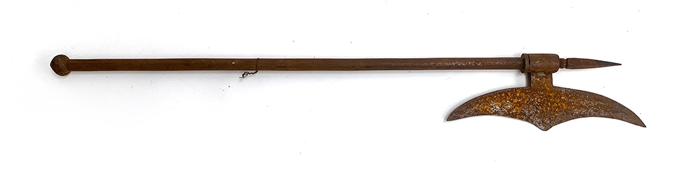 A small halberd, some rust, 77cm long