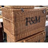 A Fortnum & Masons wicker hamper, 71x49x48cm