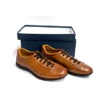 A pair of Charles Tyrwhitt tan leather lace up shoes in box, size 9, unused