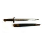 A British P1888 bayonet, 12 inch double edged blade, forte with crowned VR and marked for EFD (