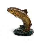 A Beswick model of a leaping trout, marked 1390 to base, 10.5cmH