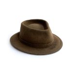 A Lock & Co. brown felt trilby, size 7 1/4