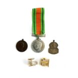 A Bronze Karl I of Austria bronze AR medal for bravery , 'FORTITVDINI'; together with a George VI
