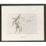 Michelle McCullugh, 'See More Business, Not a Great Hunter', pencil study, signed, 20x27.5cm