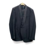 An Austin Reed dinner jacket and trousers, 40" chest; together with a black velvet single breasted