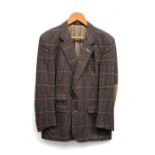 A Dax tweed jacket, approx. 48" chest; together with one other blue jacket, size 50R (2)