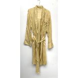 A gent's silk dressing gown (small tear to pocket), size XL