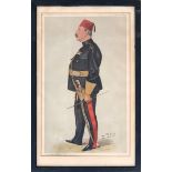 A 19th century Spy cartoon, General Sir Francis Grenfell, 33x20cm
