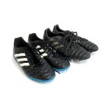 A pair of mens Adidas football boots, unworn size 12; together with a pair of size 13 Adidas astro s