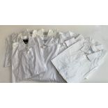 Ten white cotton shirts 17/17 1/2 " collars, to include T.M Lewin, Charles Tyrwhitt etc