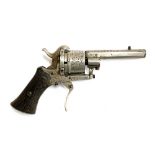 A very small Continental pin fire revolver