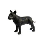A bronze figure of an English Bull Terrier, 24cmH