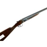 A Yeoman side by side 12 bore ejector shotgun, S/N 548248, 28" barrel