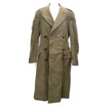 A wool lined double breasted army great coat, approx. 40" chest