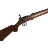 A BSA .22 5 shot rifle, with sound moderator, open sights, ser. 0551566