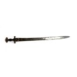 An Indian Talwar sword with single edged 69cm blade