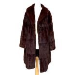 A 'National Fur Company' mink coat with shawl collar; Debeuhaur Freebody London fur coat; together