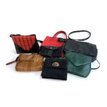 A collection of ladies handbags, to include some vintage, brands such as Longchamp