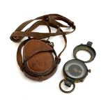 World War I Verners pattern officers military compass, L.F & Co., dated 1916 with crows foot mark,