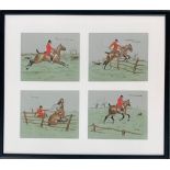 Snaffles (Charles Johnson Payne, 1884-1967), a set of four prints depicting a hunt follower