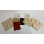 A collection of Soviet WWII documentation, to include Military ID book and driving licence belonging