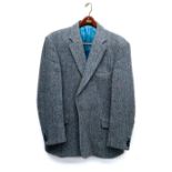 A Harris tweed single breasted jacket, 44" chest