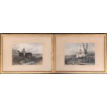 A pair of colour mezzotints of foxhunting, each 22x30cm; together with two 'Fores's Hunting