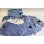 A mixed lot of 11 shirts, 17/17 1/2 " collars, to include Levis denim, Ralph Lauren, Charles