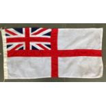 A British Navy white ensign, 100x50cm