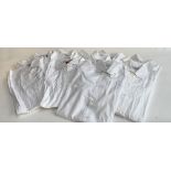 Ten white cotton shirts 17/17 1/2 " collars, to include T.M Lewin, Charles Tyrwhitt etc