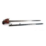 A 1898 Glasgow Highlanders Officer's Broadsword, regulation Highland pattern, the