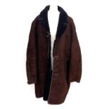 A brown downland sheepskin coat, from Glastonbury