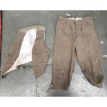 A pair of shooting breeks and a waistcoat, approx. 38" waist (2)