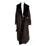 A Windsmoor wool coat, size 14, with faux fur shawl collar and belt