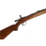 A BSA bolt action single shot 22 rifle, with open sights, ser.51367