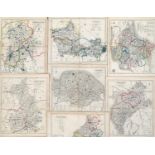 A collection of 23 19th century hunting maps by J & C Walker, 'Places of the Meetings of Foxhounds',