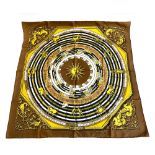 A Hermes Astrologie Harrods scarf designed by Francoise Faconnet