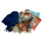 A number of mohair shawls, and wool blankets (5)