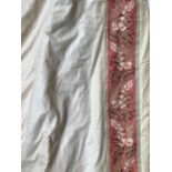 A very large pair of curtains, lined and interlined, 230cm drop, 340cm wide ungathered