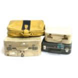A Rev Robe vintage suitcase, 49cmW; together with an Italian yellow and black leather vintage