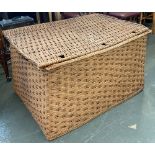 A exceptionally large wicker basket, 103x78x81cmH