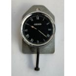 Jaeger vintage motor vehicle clock, Roman numerals with outer minute track, 8.5cmD